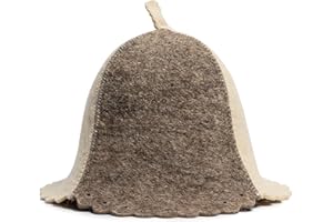 ASKOLD Wool Sauna Hat Finnish Sauna Hat for Men Gray White Colors - Felt Sauna Hat Wool Sauna Banya Hat for Men Sauna Cap for Men – Wool Sauna Hat for Women Sauna Cap for Women