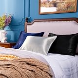 NTBAY Silk Satin Pillowcases 2 Pack 50x75 cm Black Envelope Closure view 5