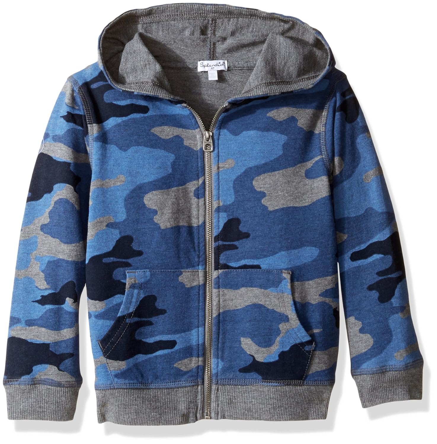 Buy Splendid Little Boys' Toddler Camo Printed Zip up Hoodie, Multi, 3T