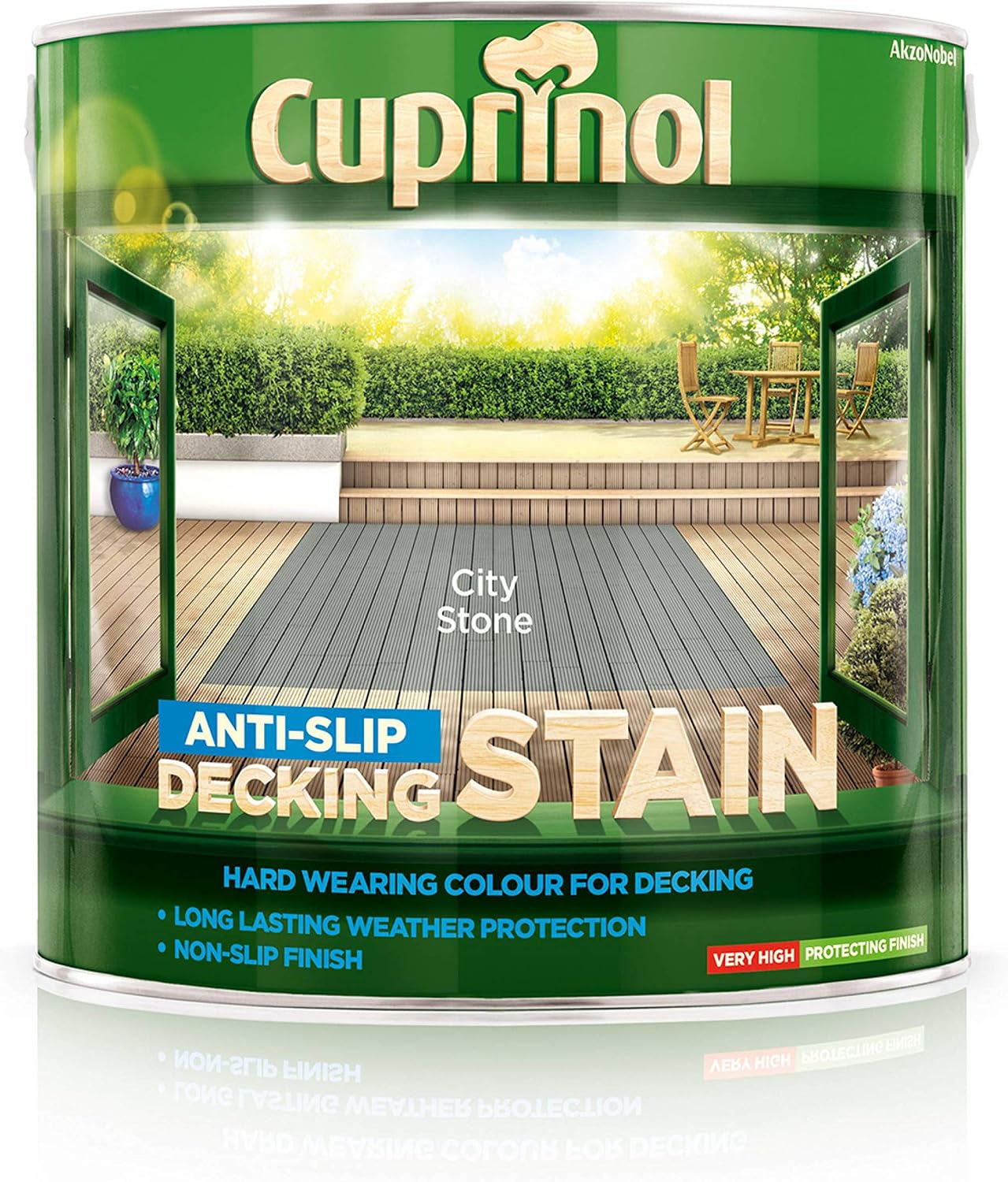 Cuprinol UTDSCS25L Anti Slip Decking Stain City Stone 2.5 Litre, 2.5L