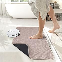 Bath Mat,Ultra Thin Bathroom Rugs,Rubber Bath Mats