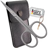 3 Swords Germany - brand quality STAINLESS STEEL INOX CURVED CUTICLE SCISSORS (1 PIECE) with case for manicure pedicure - nail care by 3 Swords - Made in Germany