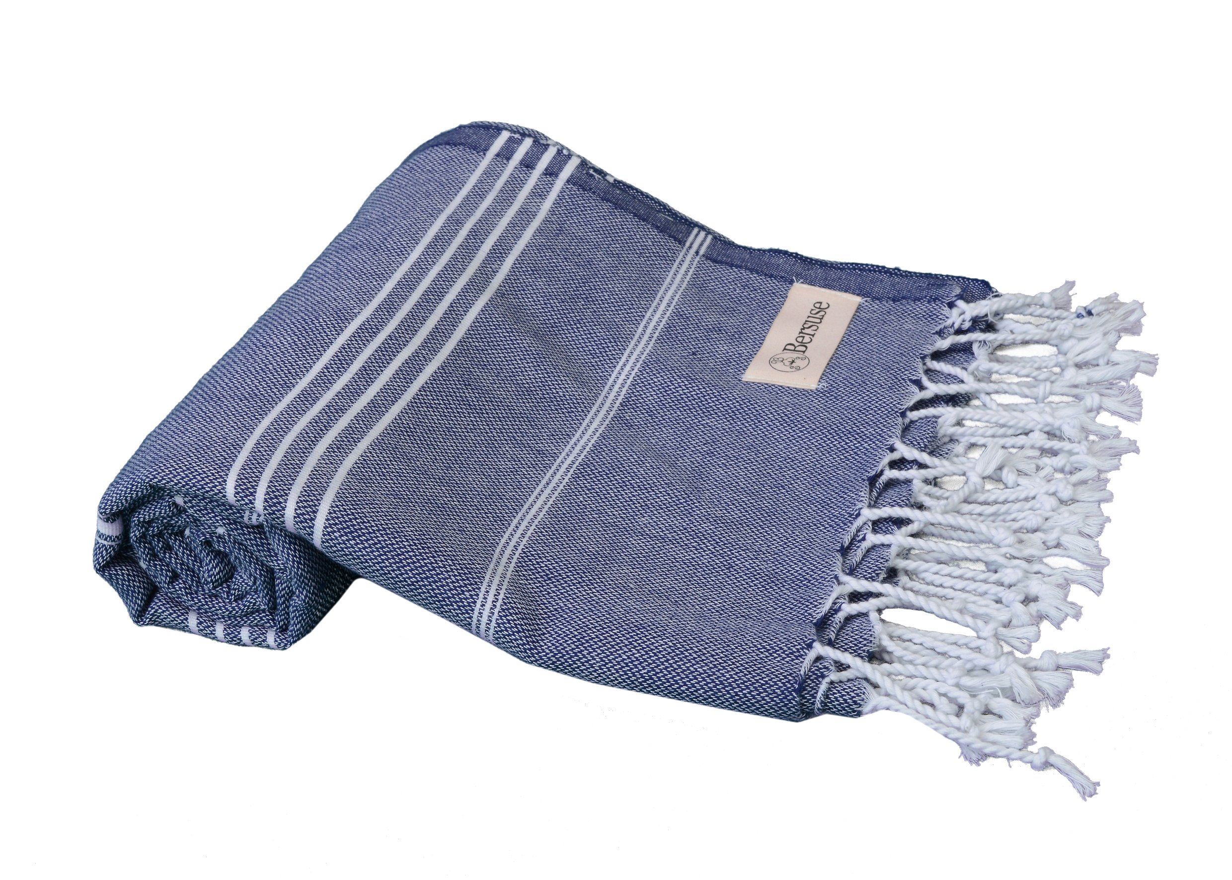 Bersuse 100% Cotton - Anatolia Turkish Towel - Dark Blue