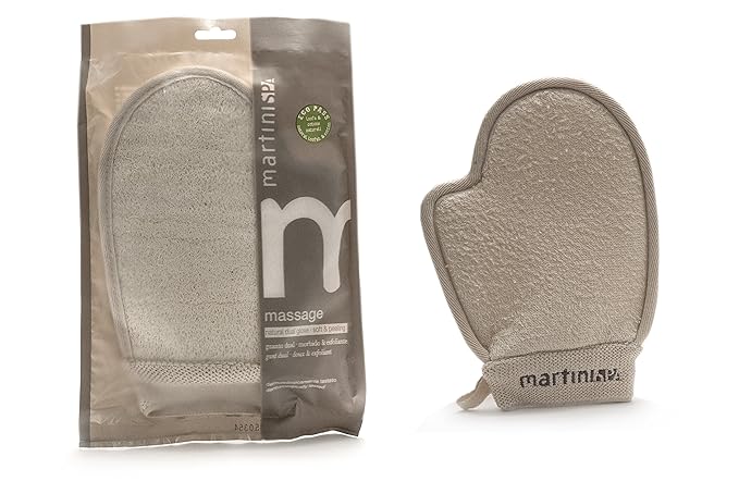 Martini Spa Cotton and Loofah Body Glove