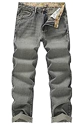 MZNBURAM Men's Non-Stretch Regular Fit Straight-Leg