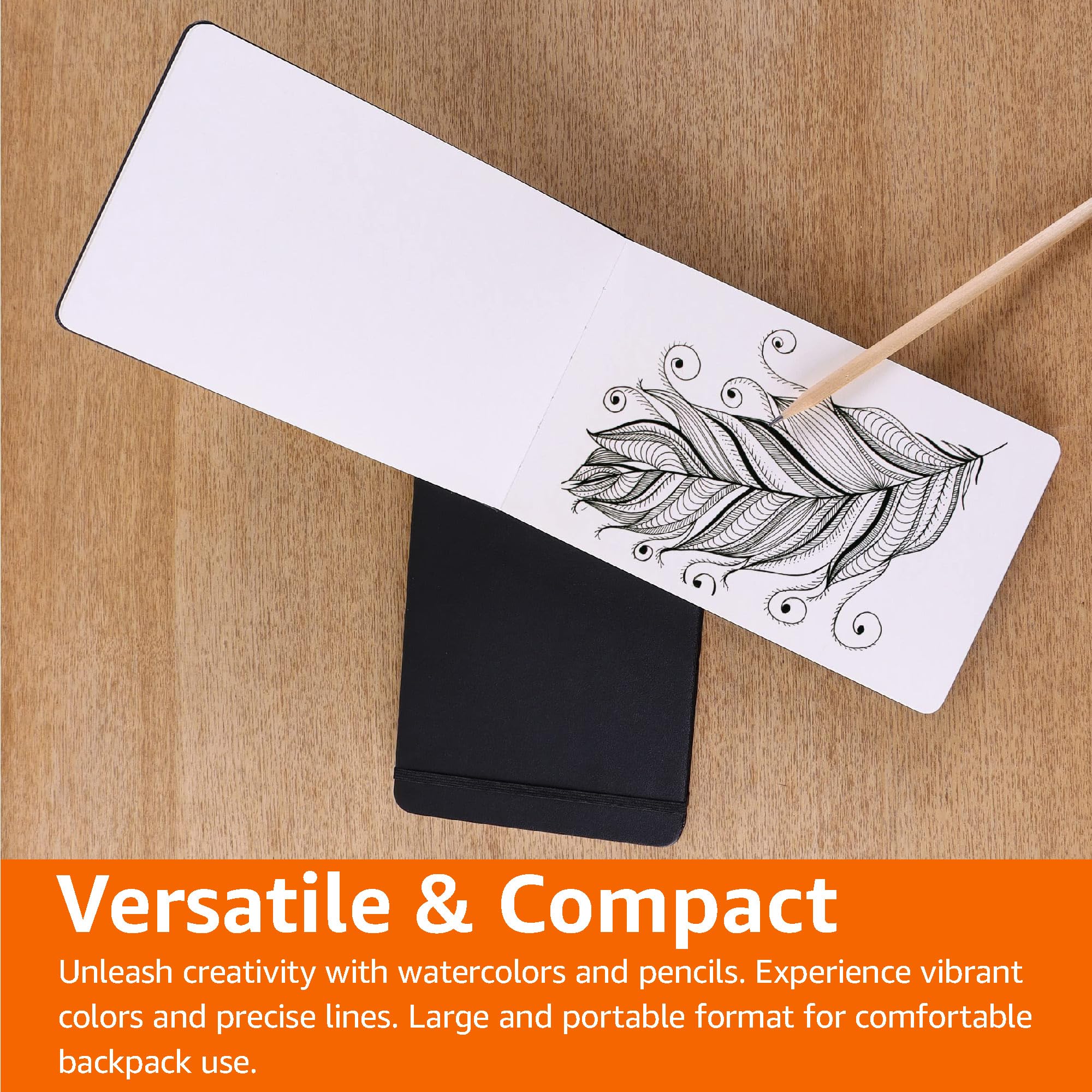 Amazon Basics Art Sketch Book, L Size 5.25
