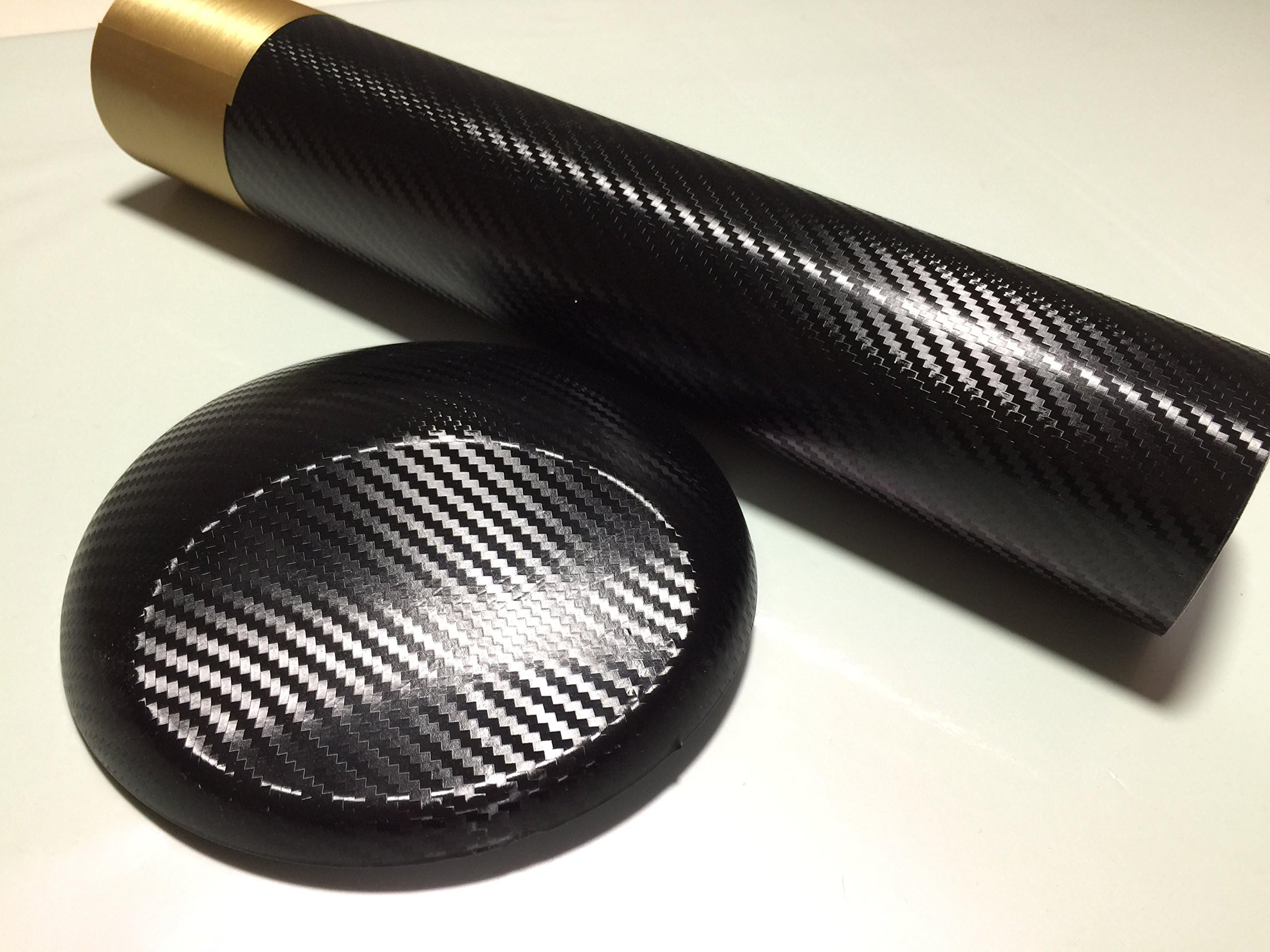 MicroFantasy 3D Carbon Fibre Vinyl Wrap Film Sheet Sticker Black Air/Bubble Free (0.3m(11.8in)x1.52m(59.8in))