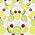 Tevrel 70Pcs Artificial Lifelike Cherries Lemon Lime Slices and Wedges.Decorative Lemon Slices and Blocks Red Black Cherries Fake Fruit Fake Crushed Ice Cube for Home Kitchen Party Wedding DIY Craft