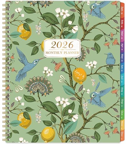 2026 Calendar Spiral Bound 9x11 With Tabs 2026 Monthly Planner - 9x11 ...