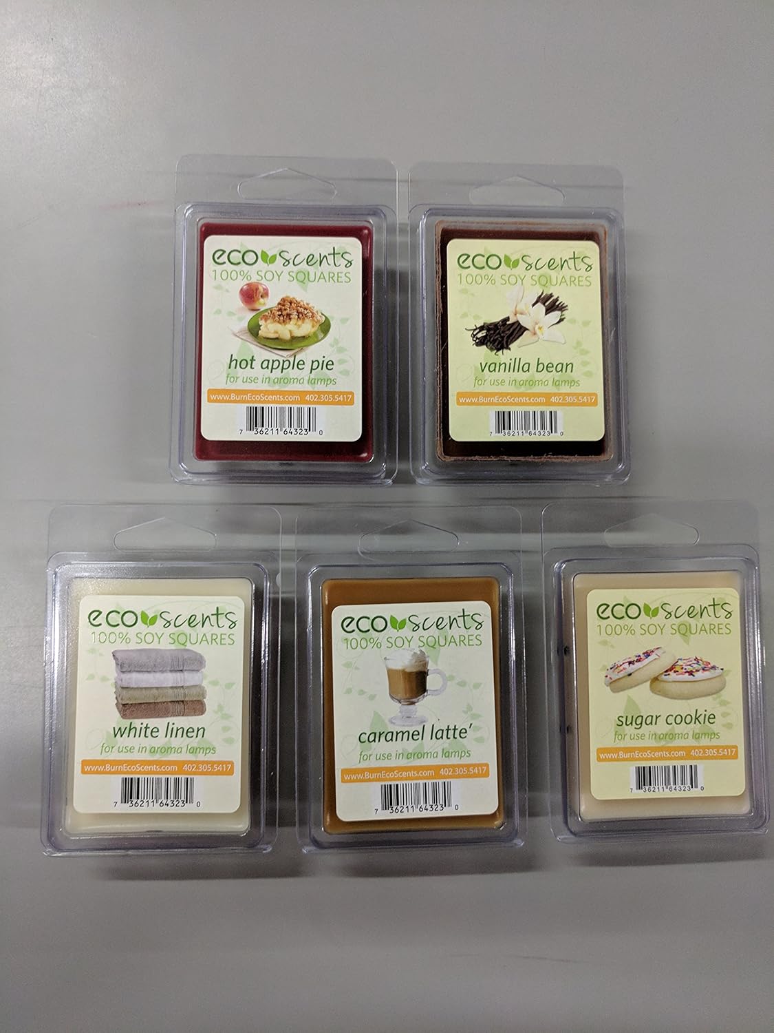 EcoScents 100 All Natural Soy Wax Melts "Scents of Home Pack