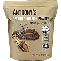 Anthony's Organic Ceylon Cinnamon Powder, 1 lb, Ground, Gluten Free, Non GMO, Non Irradiated, Keto Friendly