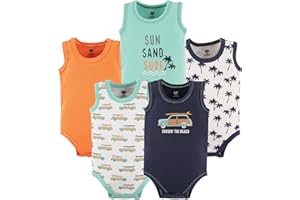 Hudson Baby Unisex Baby Cotton Sleeveless Bodysuits