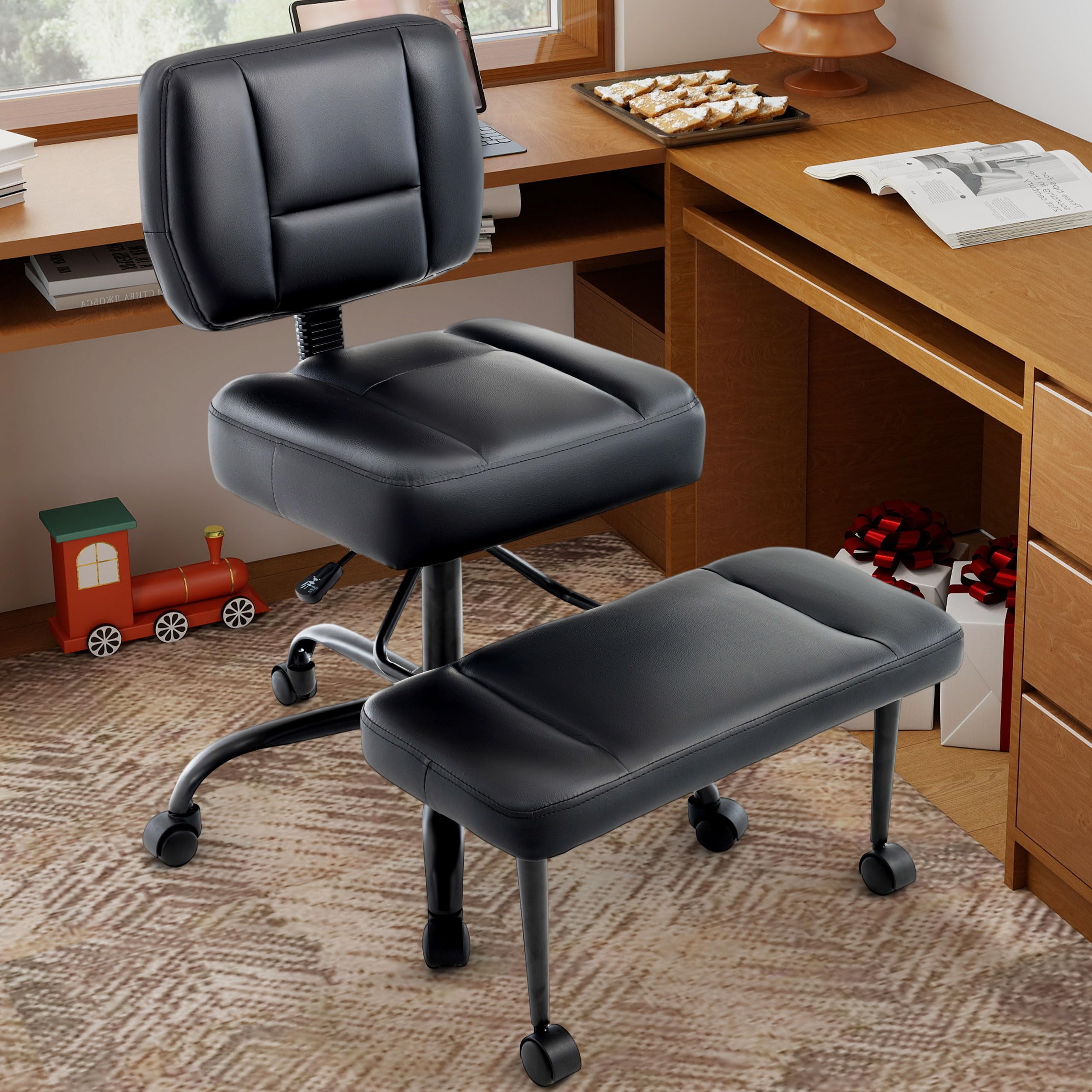 Ergonomic Criss Cross Legged Office Chair, ADHD Chair, 360° Swivel ...