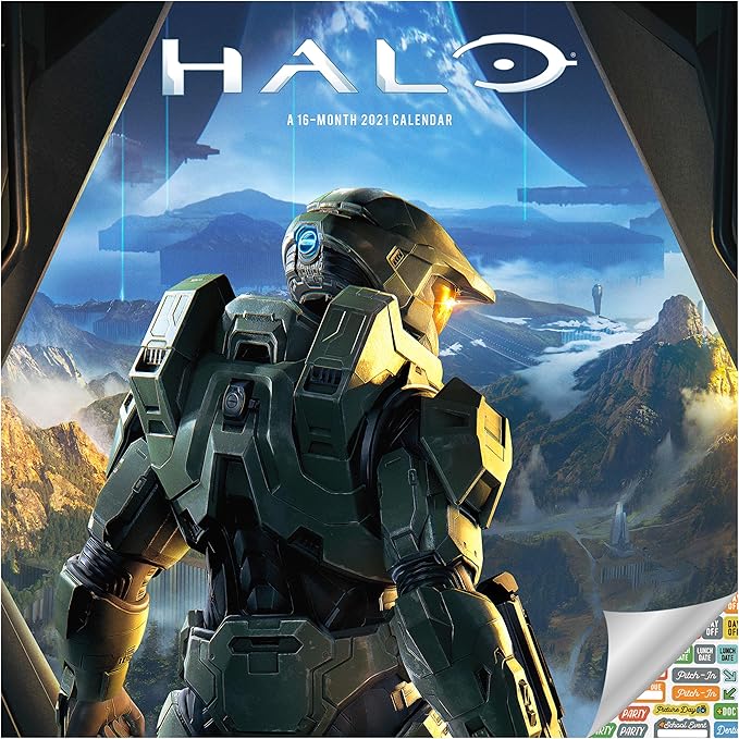 Halo Calendar 2021 Bundle - Deluxe 2021 Halo Wall Calendar with Over