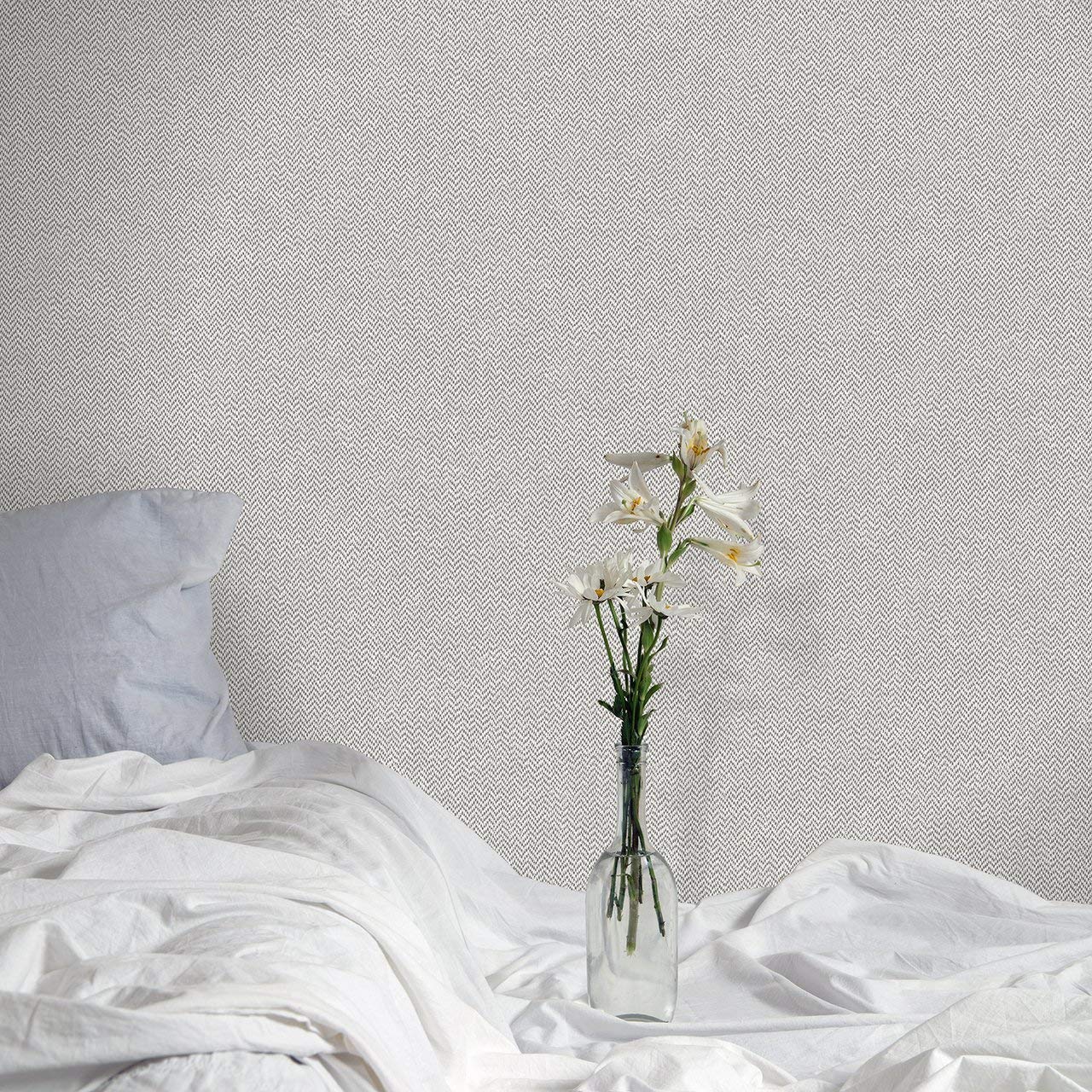 CROWN Cotton Tweed Hessian Soft Grey Wallpaper M1116