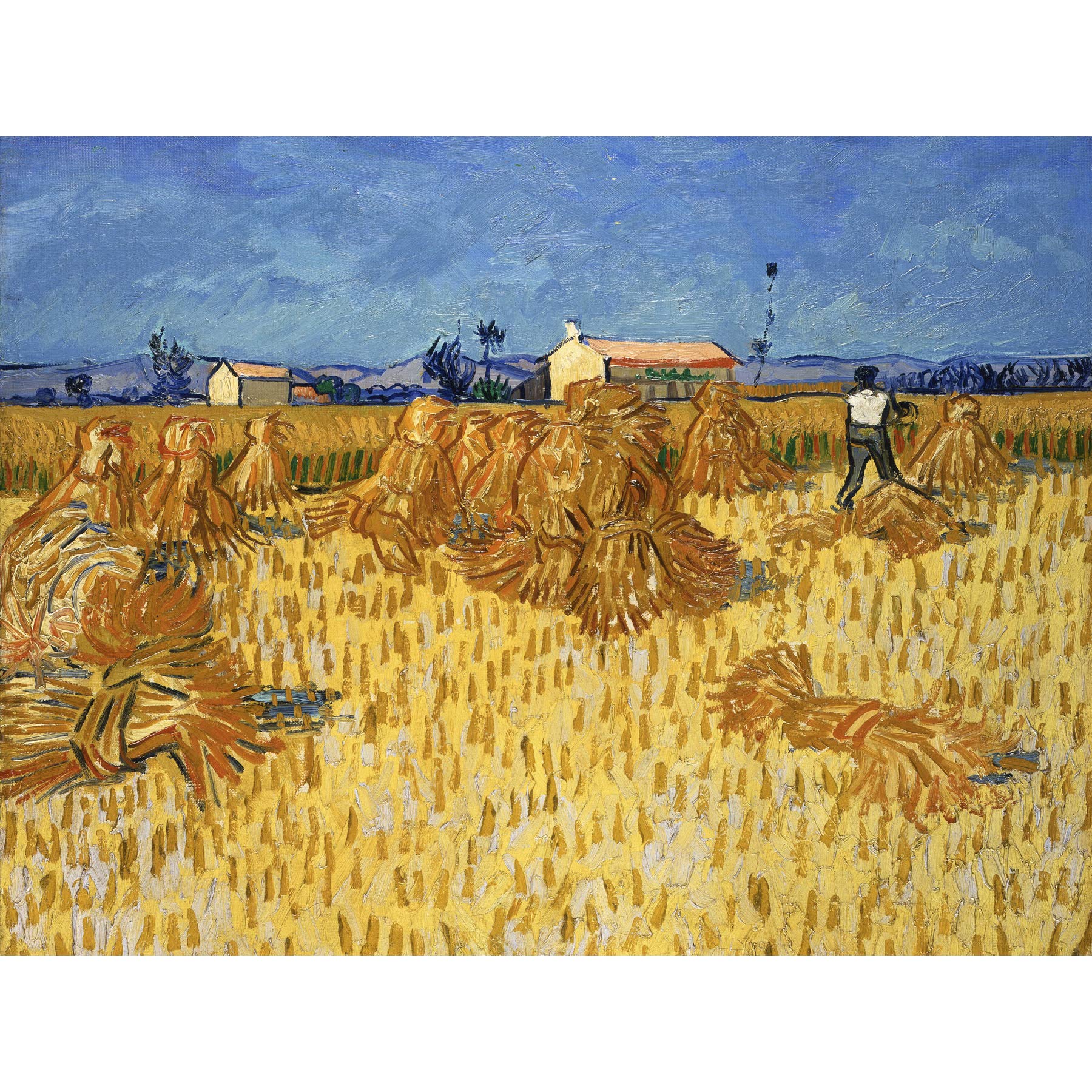 Van Gogh Corn Harvest Provence Painting Large Wall Art Poster Print Thick Paper 18X24 Inch