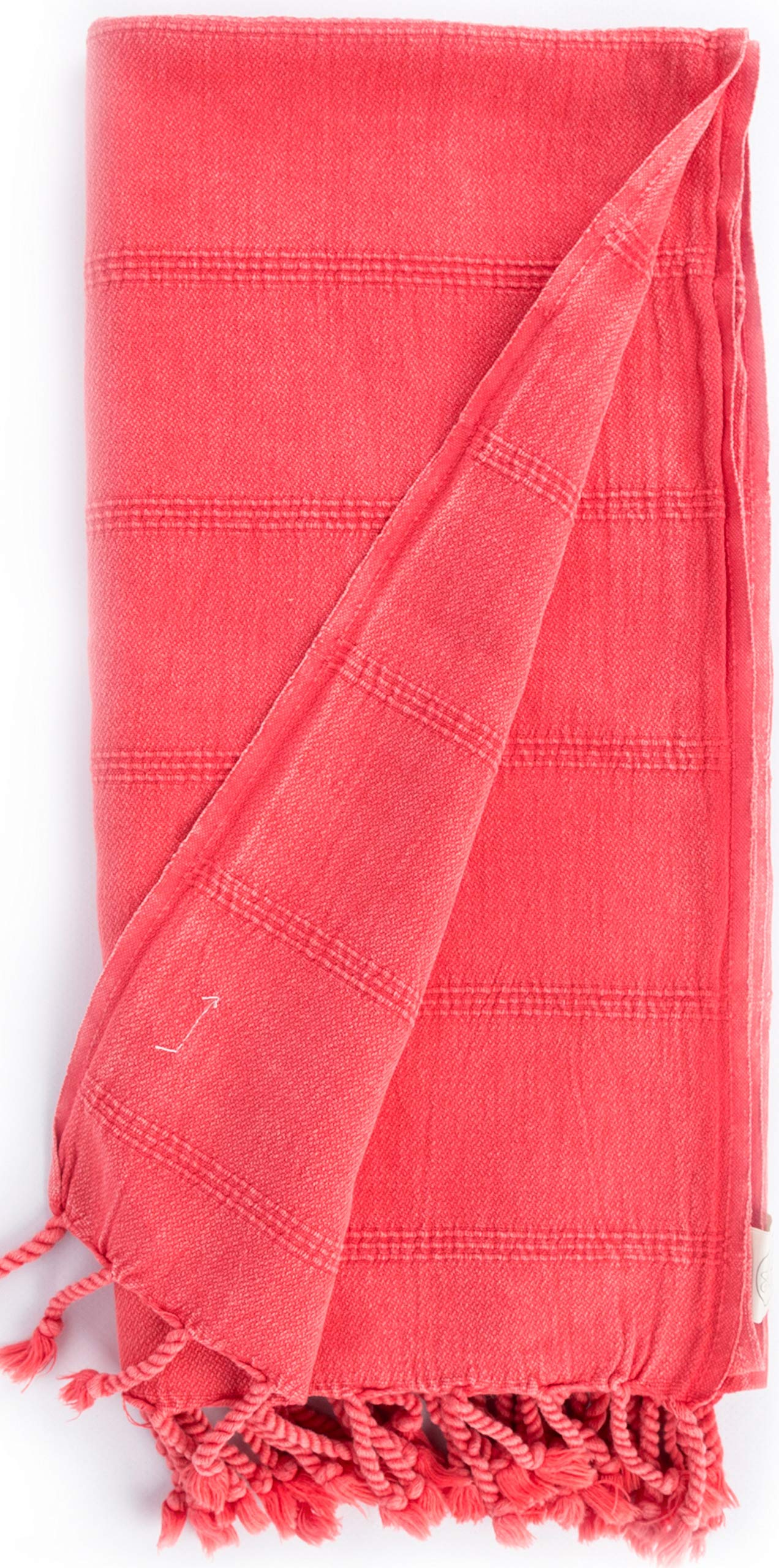 Bersuse 100% Cotton - Troy Turkish Towel - Coral