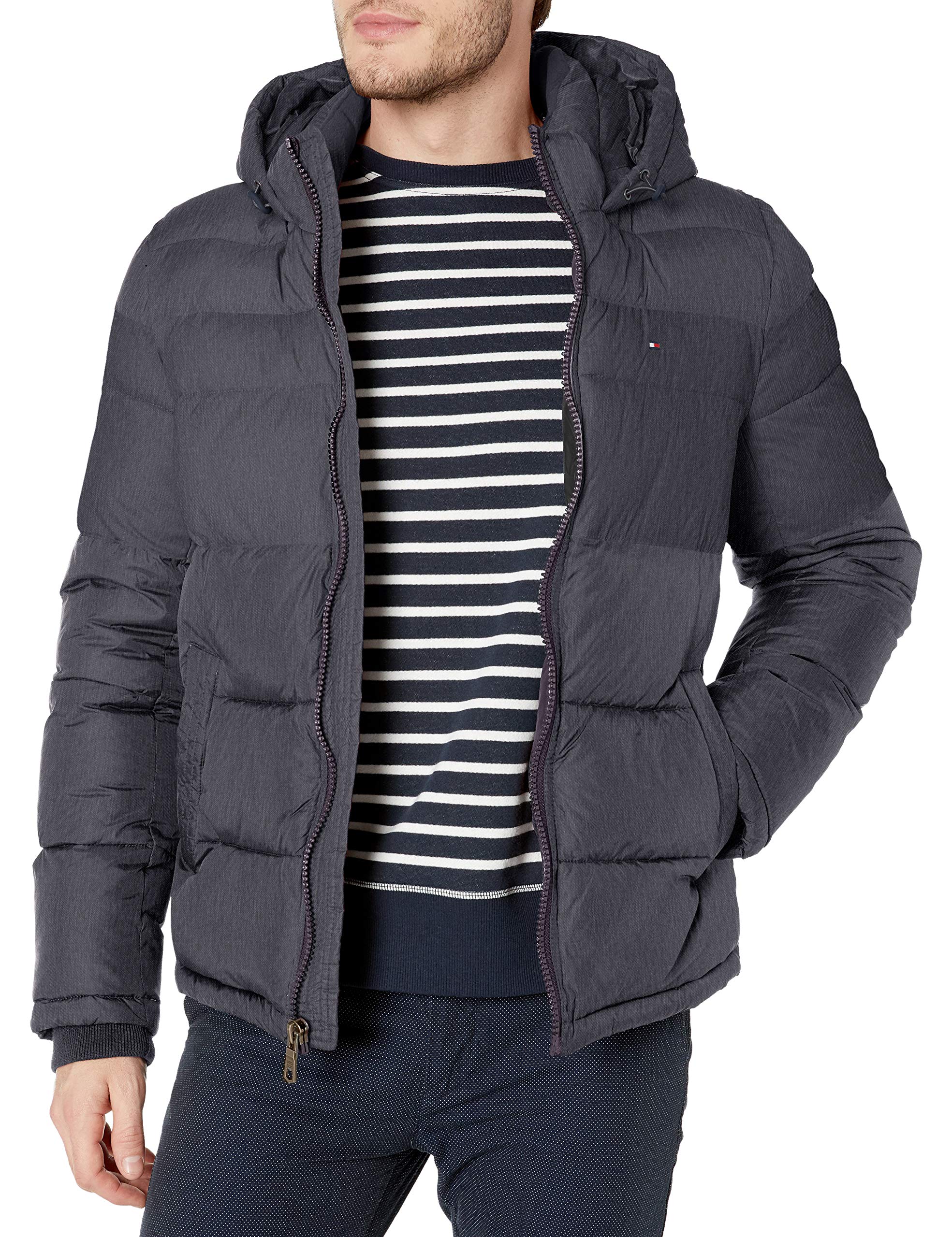 tommy hilfiger classic hooded puffer jacket