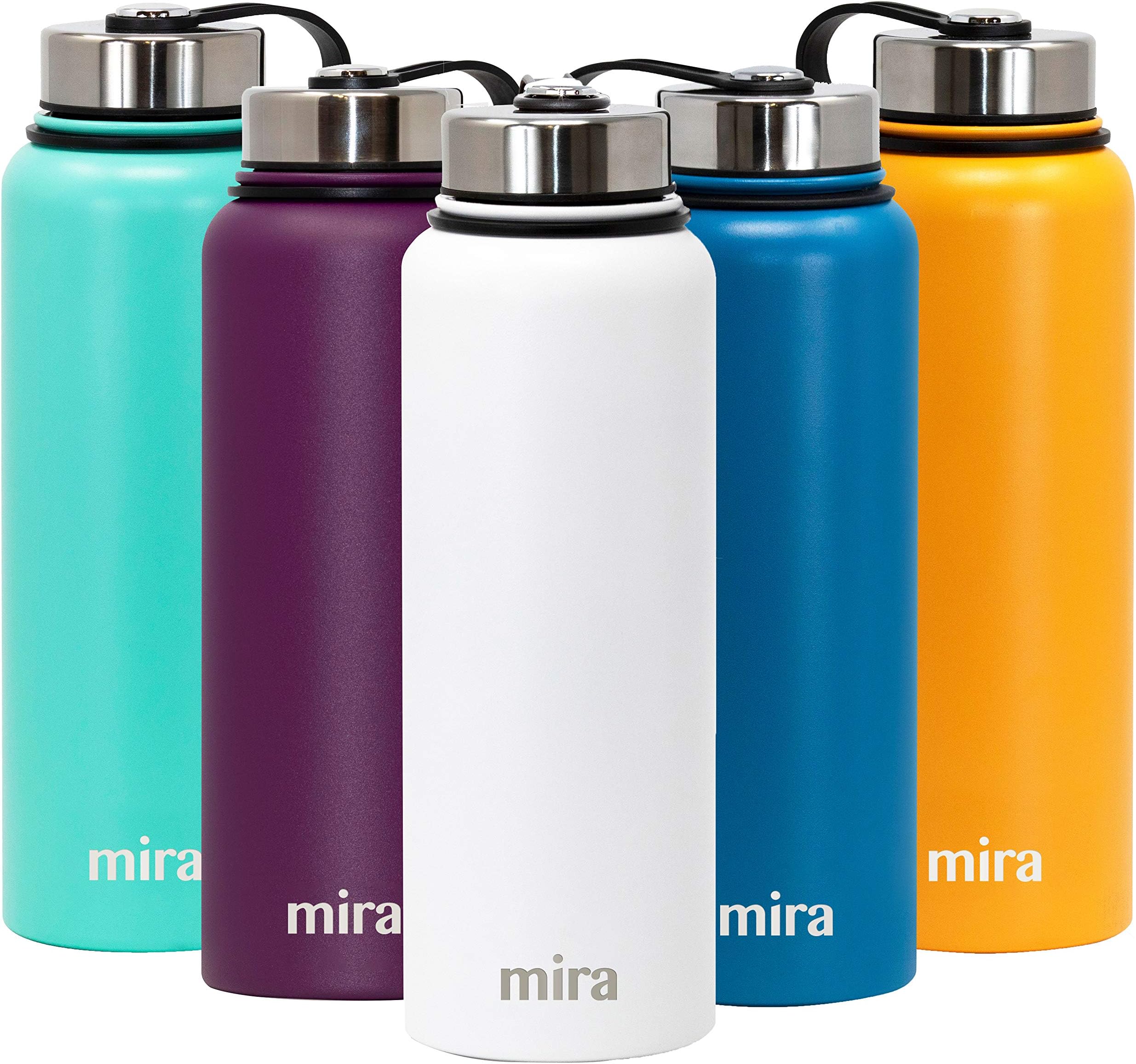 MIRA Stainless Steel Vacuum Insulated Wide Mouth Water Bottle | Keeps Cold for 24 Hours & Hot for 12 Hours | Double Walled Powder Coated Travel Flask