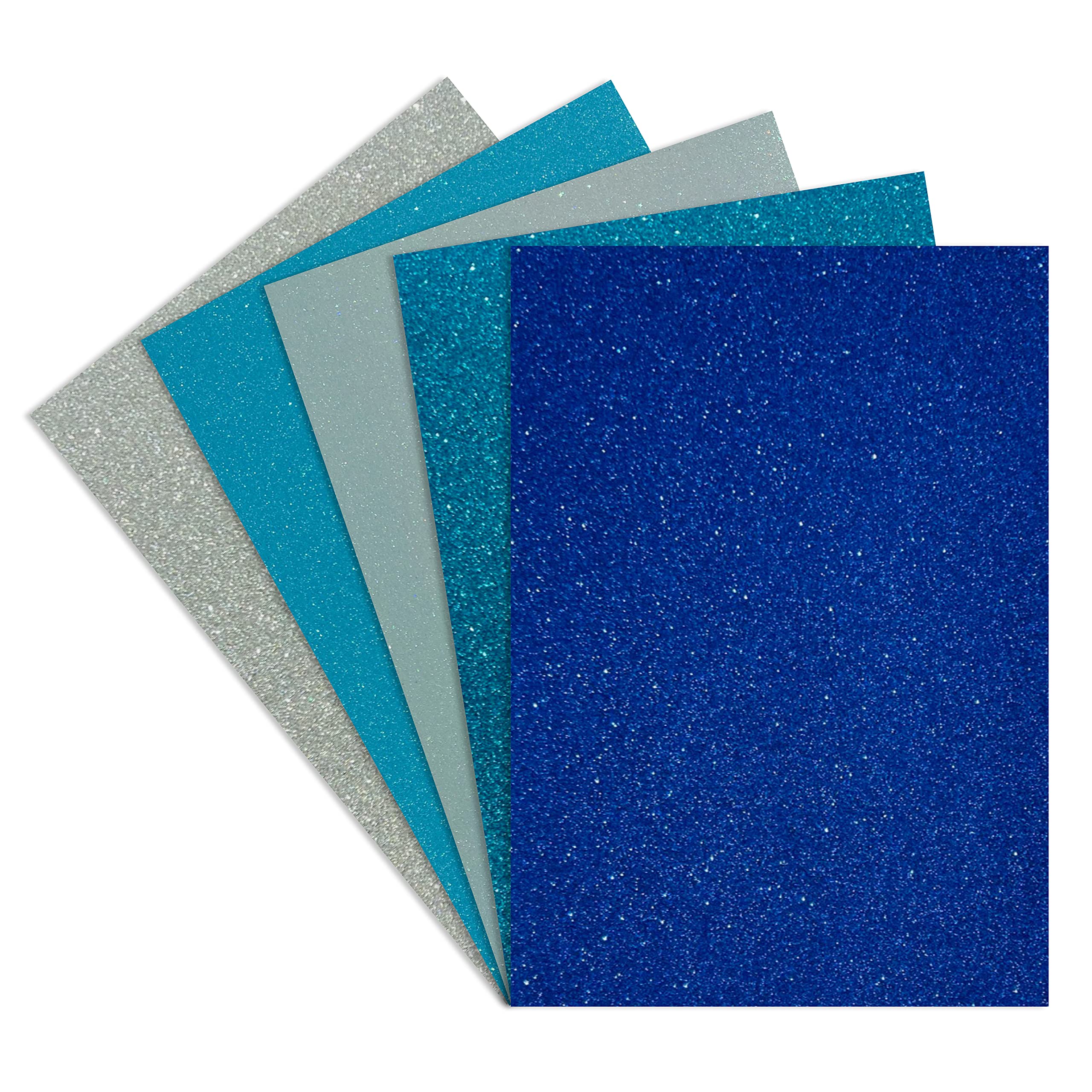 Springboard Coloured Glitter Card 10-Pack - A4 Sheets of 230gsm Coloured Glitter Card for Arts and Crafts with Non-Shed Design for Less Mess - Crafting Supplies - Under the Sea Assortment