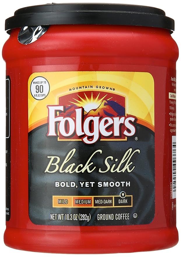 Folgers Black Silk Dark Roast Ground Coffee 292g Amazon.co.uk Grocery