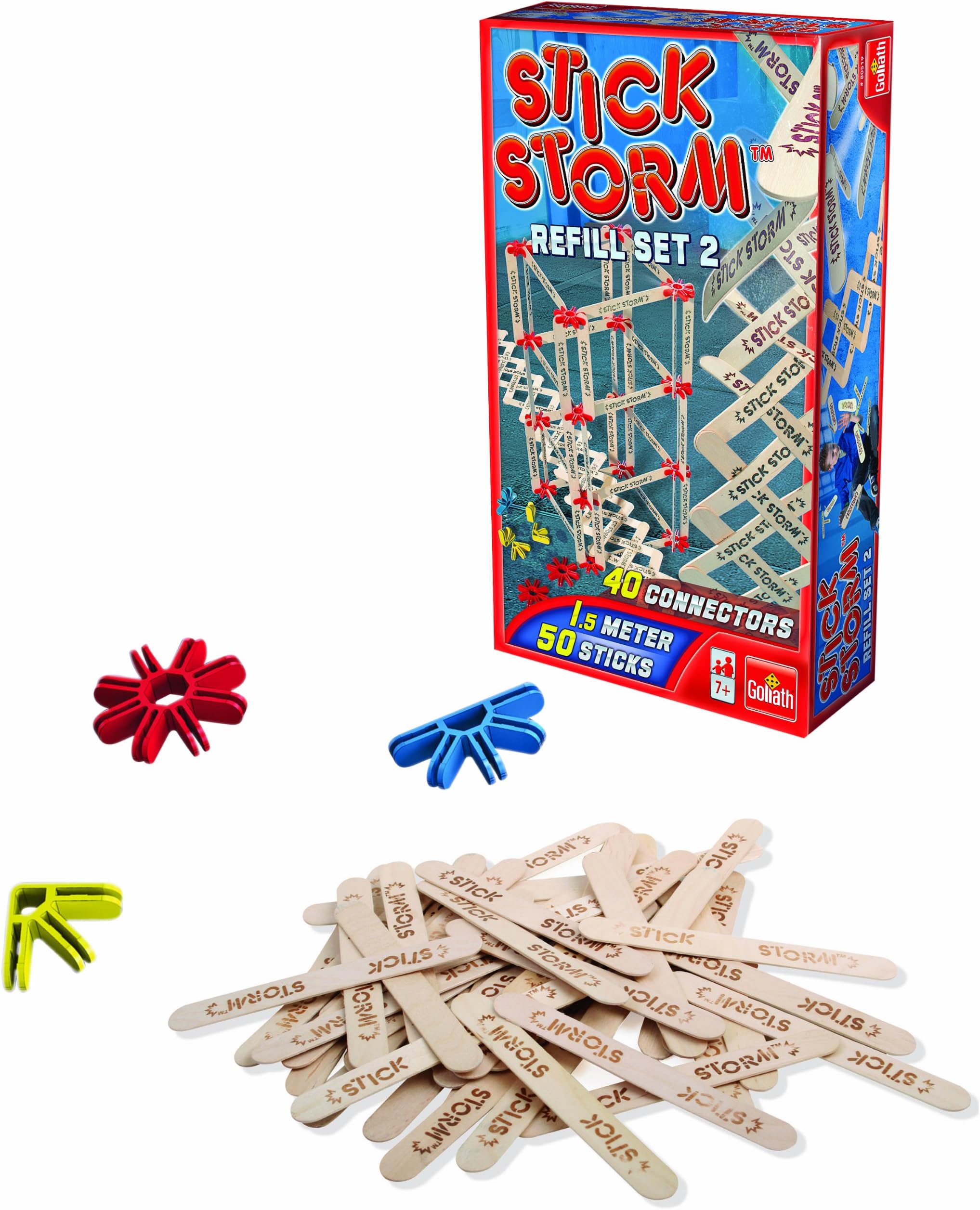 Goliath 80519024 – Storm Stick 50 Sticks, 40 connectors Refill Pack