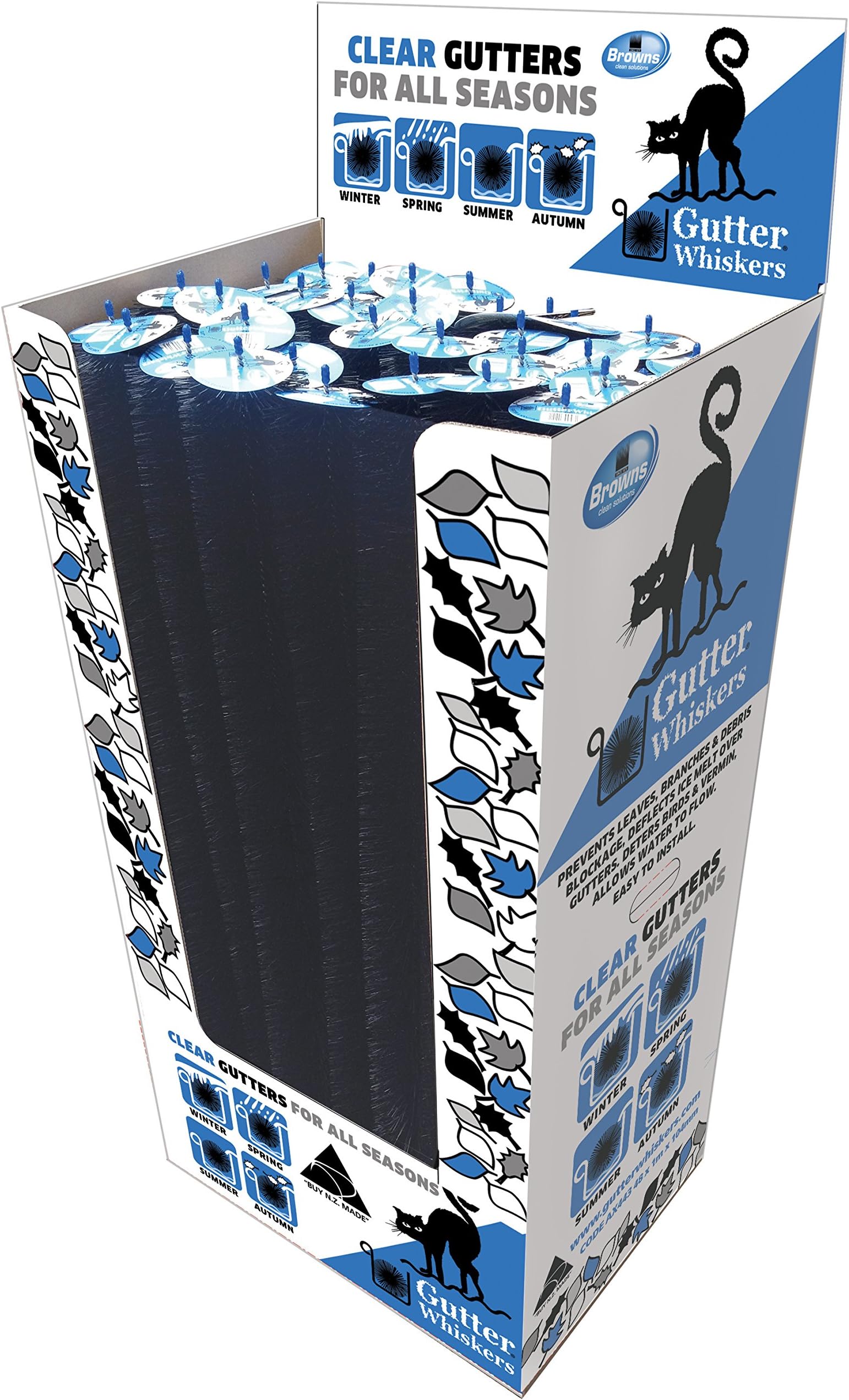 Gutter Whiskers Gutter Guard, 157-foot Pack, Contains 39 x 4.1in, 48 Pack