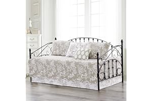 Home Soft Things Serenta La Boheme 6 Piece Quilted Daybed Set, Taupe, 75" x 39"