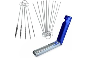 homEdge Carburetor Cleaning Tool Kits, Carb Carburetor Jet Cleaner for ATV, UTV, Motorcycle Moped Welder Carb, Jet Dirt Remover, Set of 10 Cleaning Needles + 5 Nylon Brushes + 13 Cleaning Wires Set