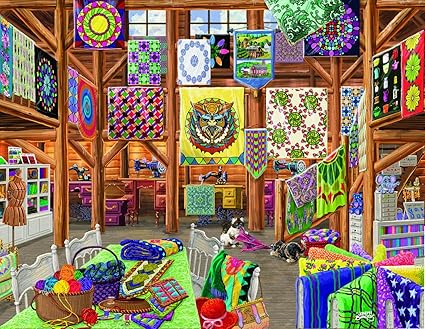 Amazon.com: Puzzle de 1000 piezas para adultos, piezas grandes, edredones, edredones, edredones, rompecabezas: Toys \u0026 Games