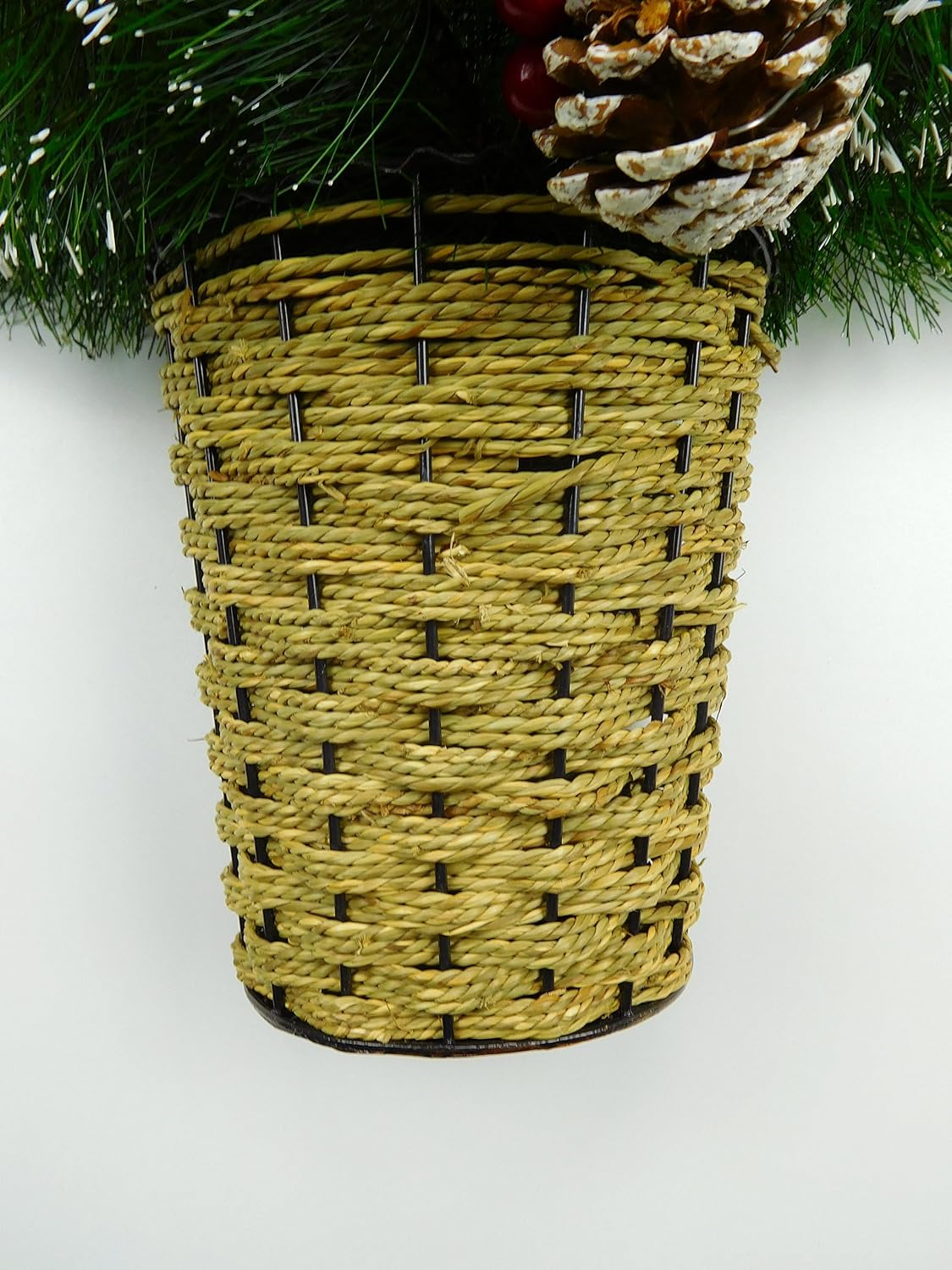 Christmas Concepts® 90cm (36") Decorated Frosted Wall Tree With Natural Cones & Berries - Wall Christmas Tree - Image 5