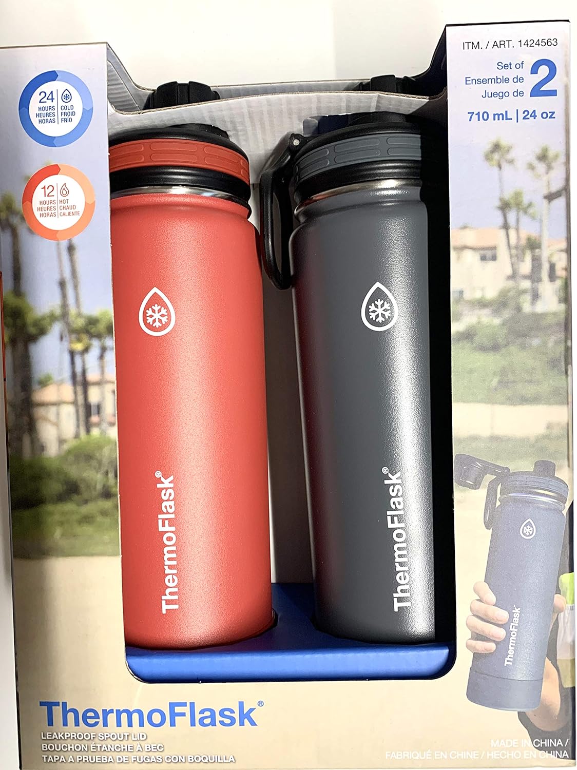 thermoflask stainless steel 24oz water bottle