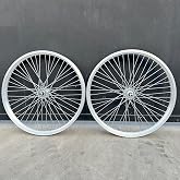 DONSP1986 20"/26" x 1.85" Heavy Duty Bike Rim Wheel Set, 12 Gauge 48 Spokes Wheelset, Double Wall Aluminum Alloy Bicycle Wheels Rims (Front &amp; Rear) Disc Brake