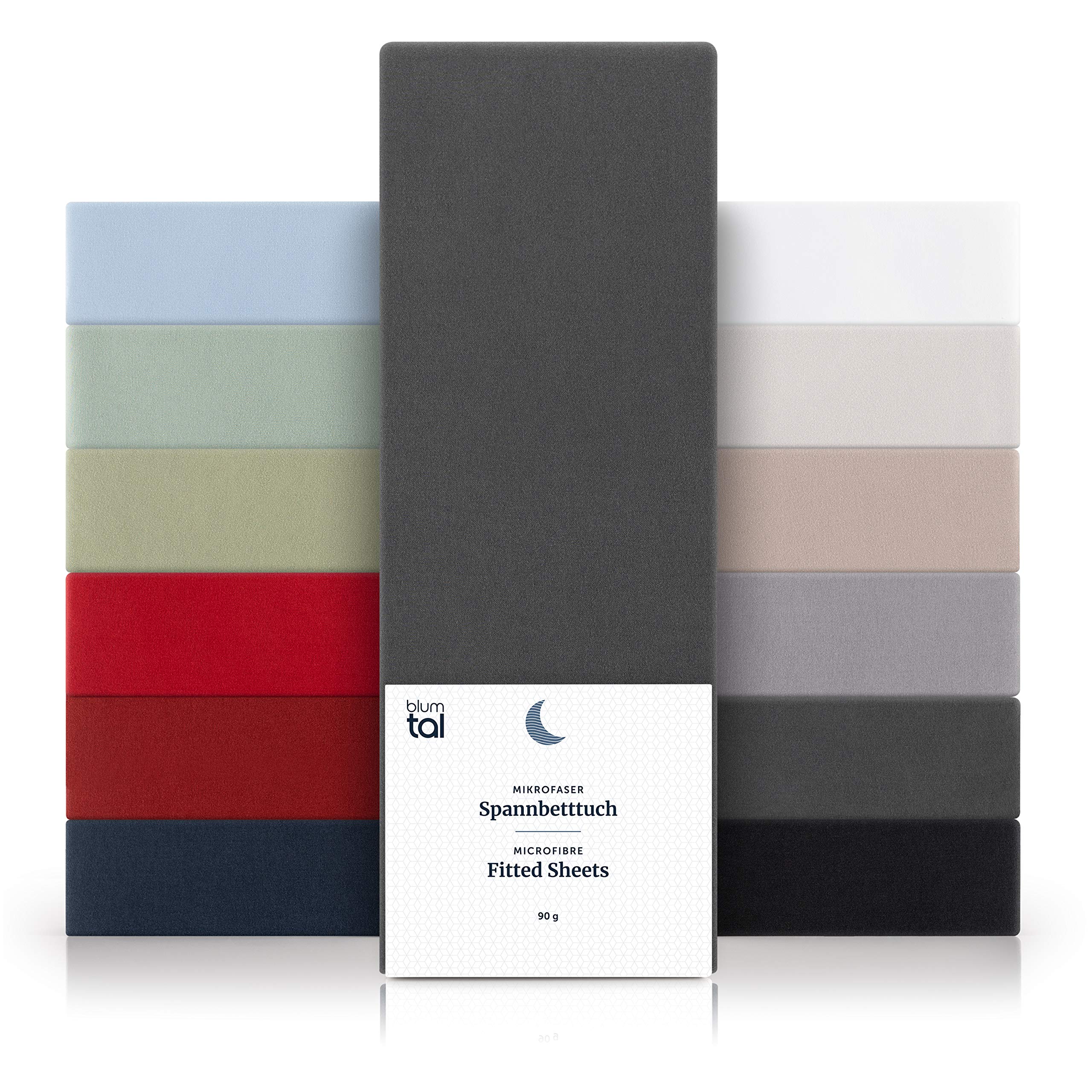 Blumtal Basics Brushed Microfibre Super King Fitted Sheet - Super Soft Bed Sheets, Suitable for Mattresses With a Height up to 25 cm, Anthracite