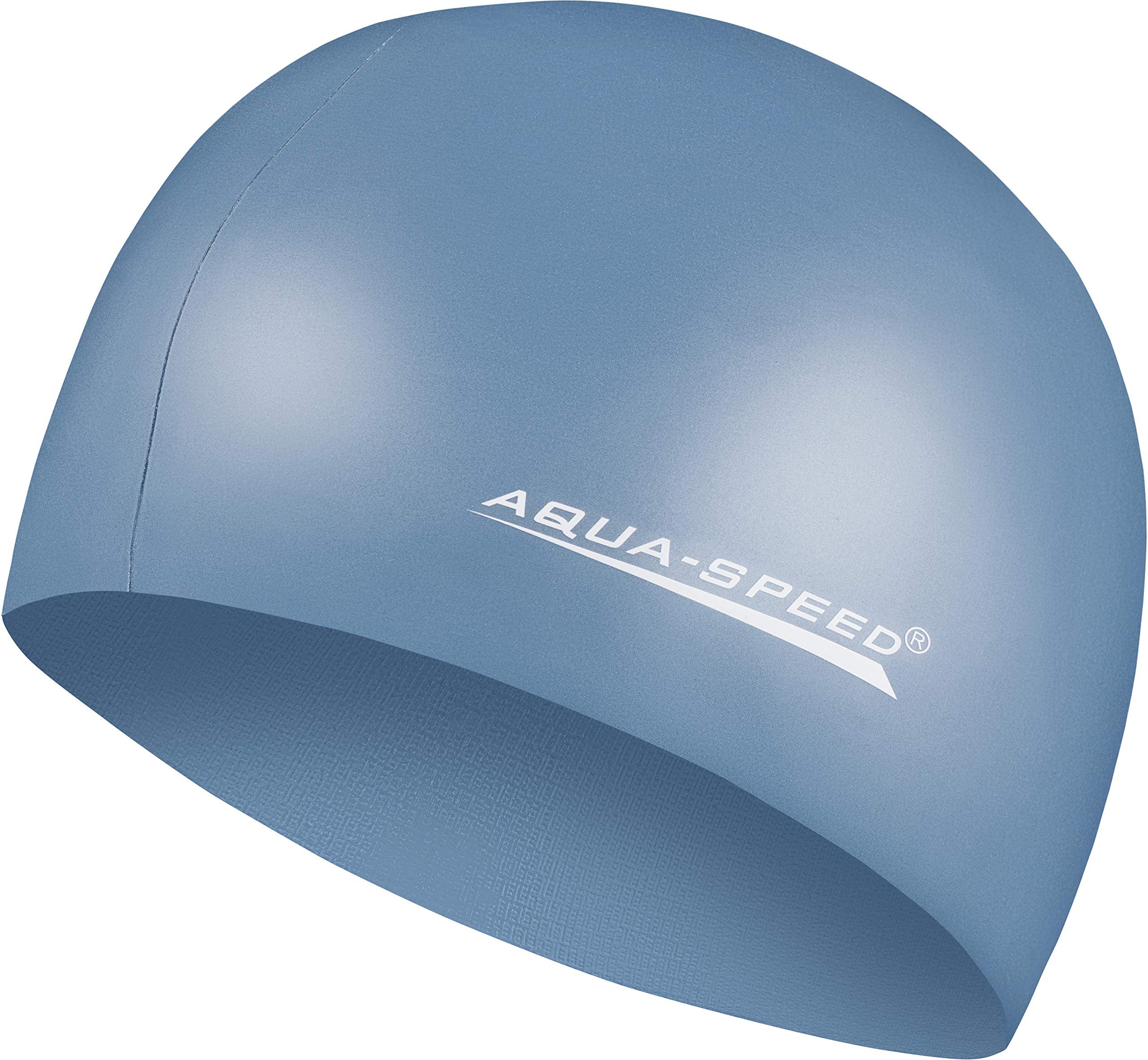 Aqua Speed MEGA Super-stretch swim cap | waterproof swimming cap | swimmer | sport | swimming | triathlon | silicone | Women & Man | Mega/Carolina Blue