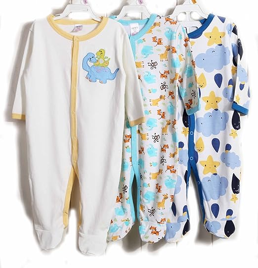 3 pack sleepsuits