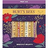 Burt’s Bees Holiday Gift, 4 Lip Balm Stocking Stuffer Products, Beeswax Fruit Set - Pomegranate, Sweet Mandarin, Coconut and 