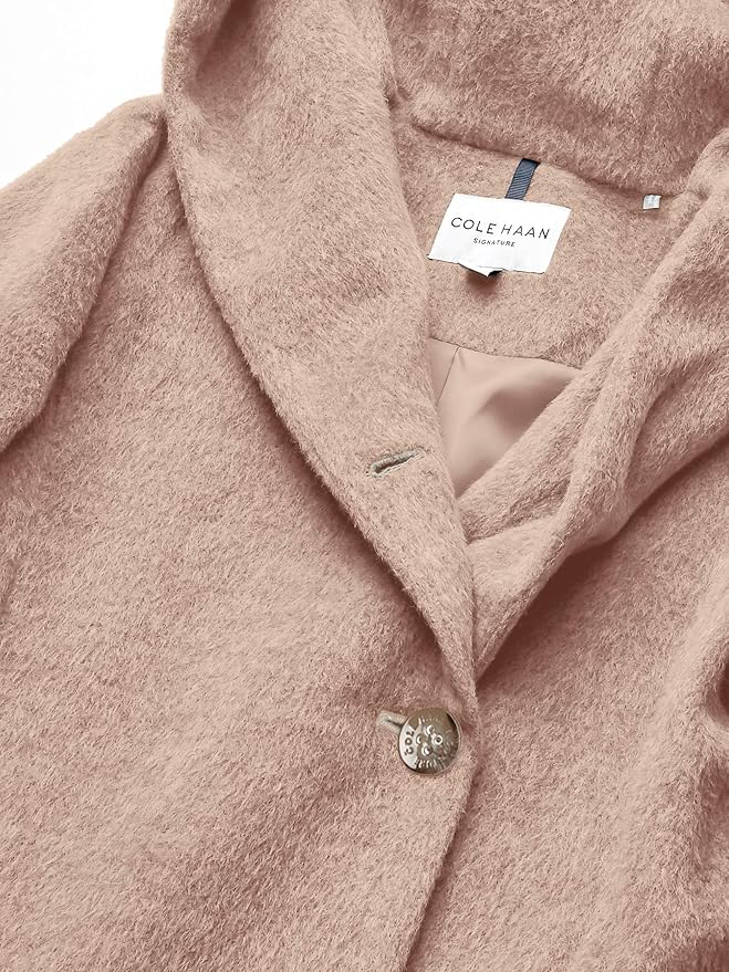 Cole Haan 可汗 羊驼毛混纺 女式落肩连帽外套大衣 6码1.3折.18 海淘转运到手约￥404