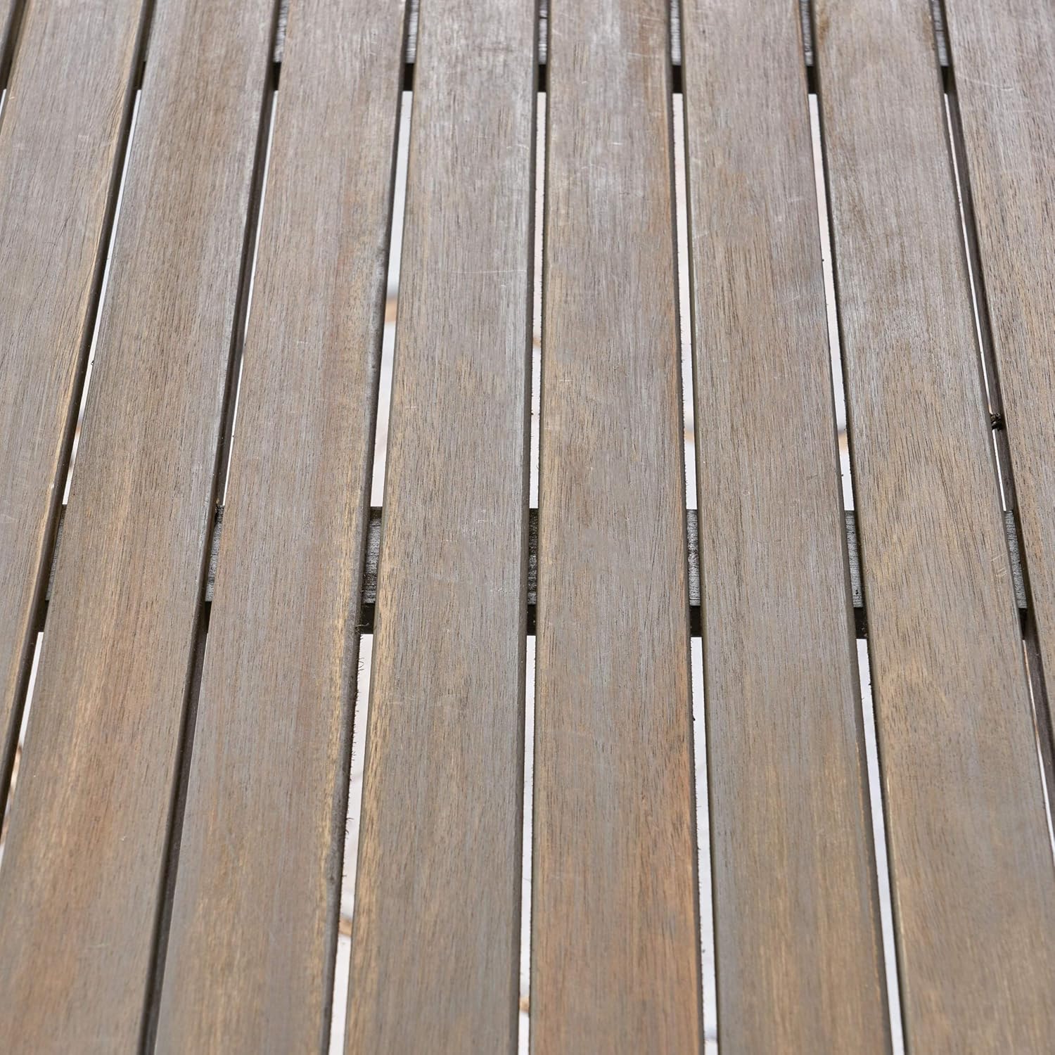 Christopher Knight Home 305154 Nick Outdoor Acacia Wood Round Dining Table, Gray Finish : Garden & Outdoor
