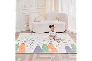 SUPERBE BEBE BABY PLAY MAT 71" X 79" X 0.6: Foldable, Padded Floor Mat for Crawling, Playing, and Toddler Playroom | Baby Care Foam Mat | Extra-Large Floor Mats For Kids | Playpen mat for Babies and Toddlers