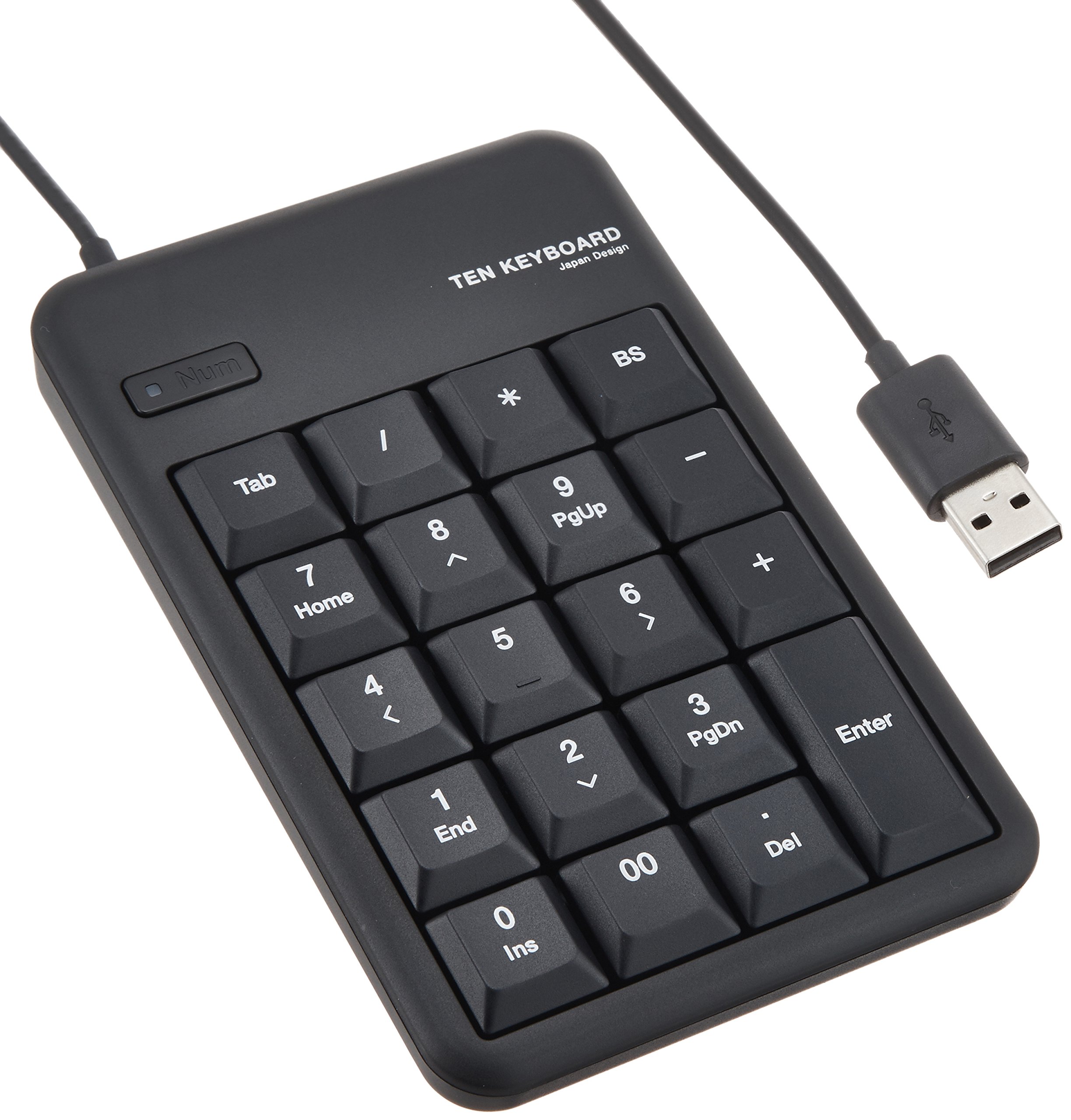 ELECOM TK-TCM011BK テンキー 有線 メンブレン Mサイズ 1000万回高耐久 ブラック エレコムの商品画像