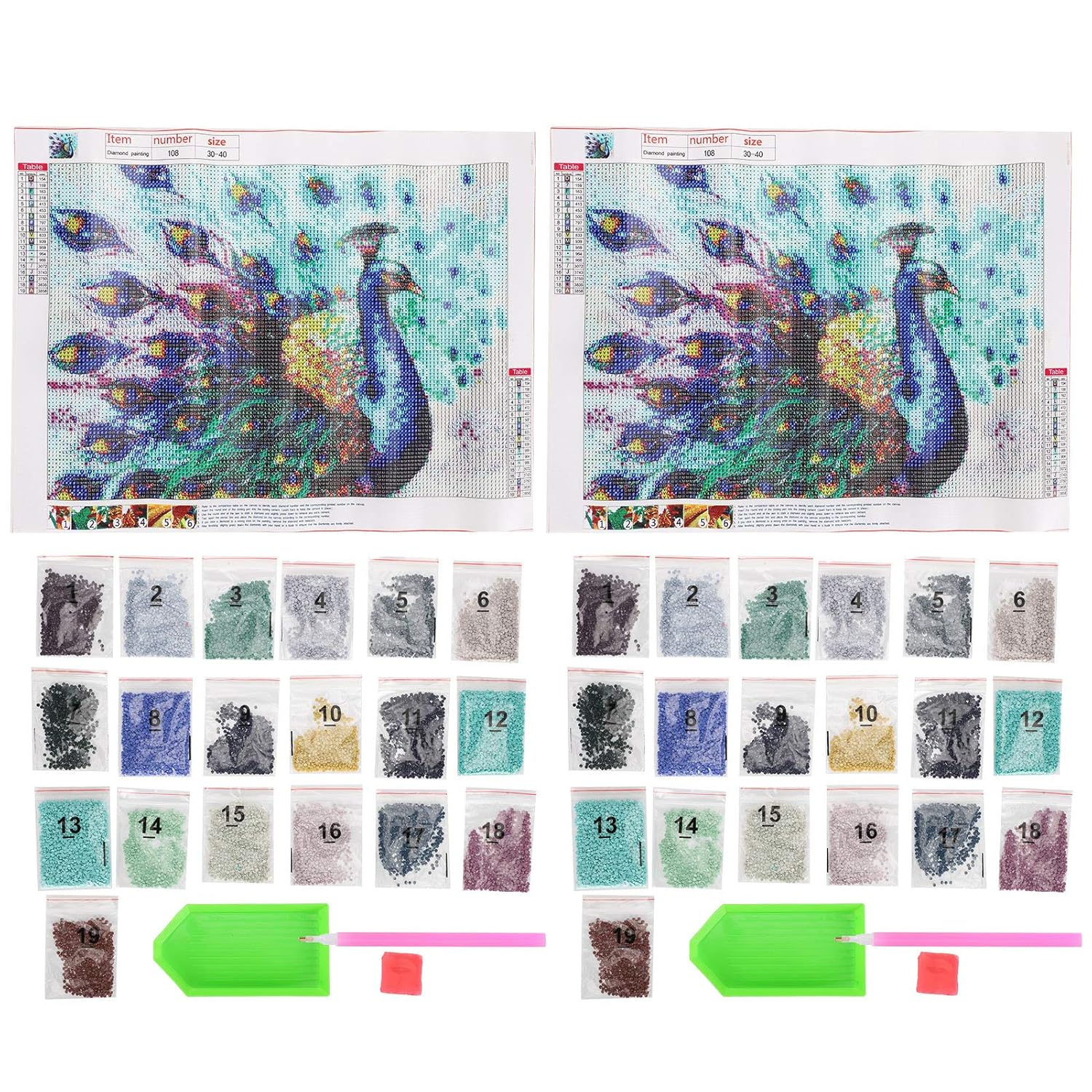 Diamond Painting Kit, 5D DIY Diamonds Painting Kits Crystal Embroidery