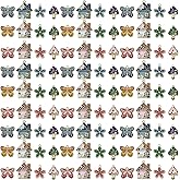Sailanzi 24pcs Alloy enamel house butterfly mushroom series Pendant Jewelry Making DIY Keychain Earrings Pendant Various Design Charms for Jewelry Making Bracelets Necklace (SN786)