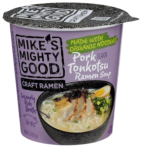 MIKES MIGHTY GOOD ORGANIC TONKOTSU RAMEN CUP, PORK,...