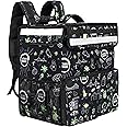 WONDER BLESSING Food Delivery Backpack Extra Large Pizza Delivery Bags For Delivery Bike Expandable Insulated Food Delivery Backpack Uber Eats Grubhub Doordash Delivery Bike with Reflective Strip