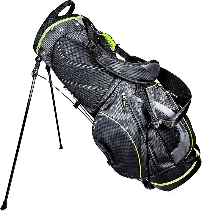 Club Champ Deluxe Stand Golf Bag, Black/Green, Golf Club Bag