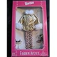 Gold with white fur trim jacket & leopard pants Barbie