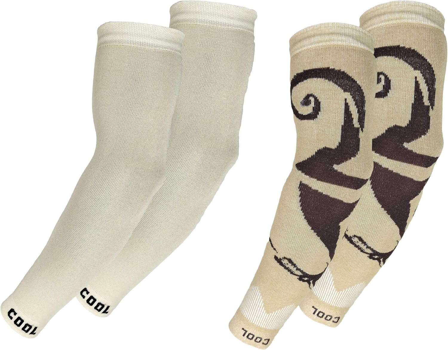 Cozyway Men and Women Cotton Arm Sleeves, Fingerless UV Protection