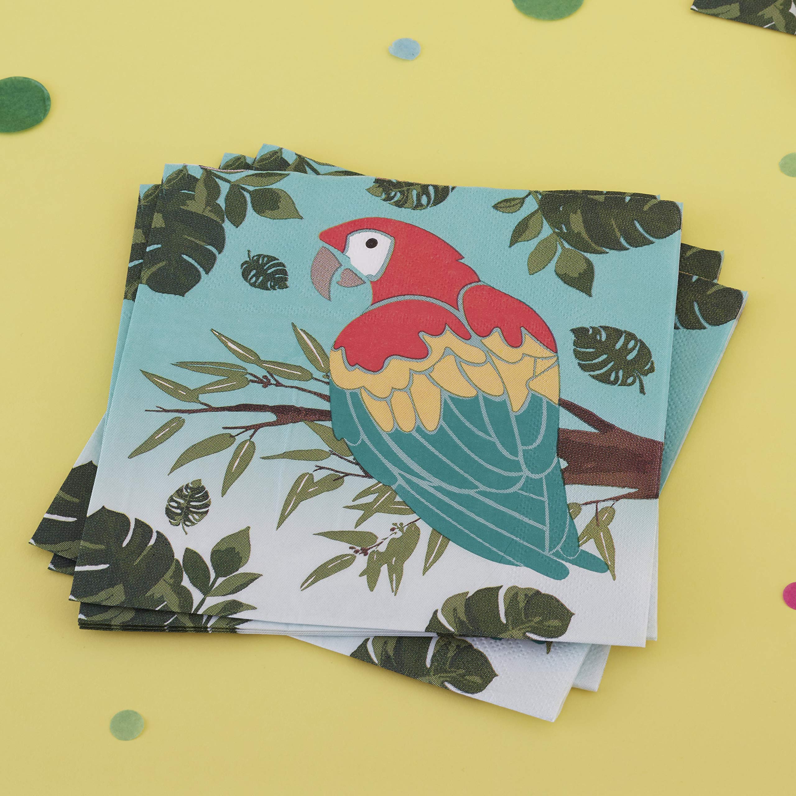 Ginger Ray Parrot Paper Napkins - Island Life