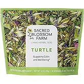 Turtle Herbal Tea | Sacred Blossom Farm | 1.4 oz Loose Leaf | Calm and Wellbeing* | Minimally Processed Wisconsin-Grown Herbal Tea & Medicinal Herbs | Caffeine Free | Handmade in USA